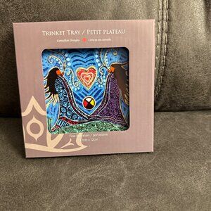 Canadian Designs Leah Dorion "Breath Of Life" Porcelain Trinket Tray